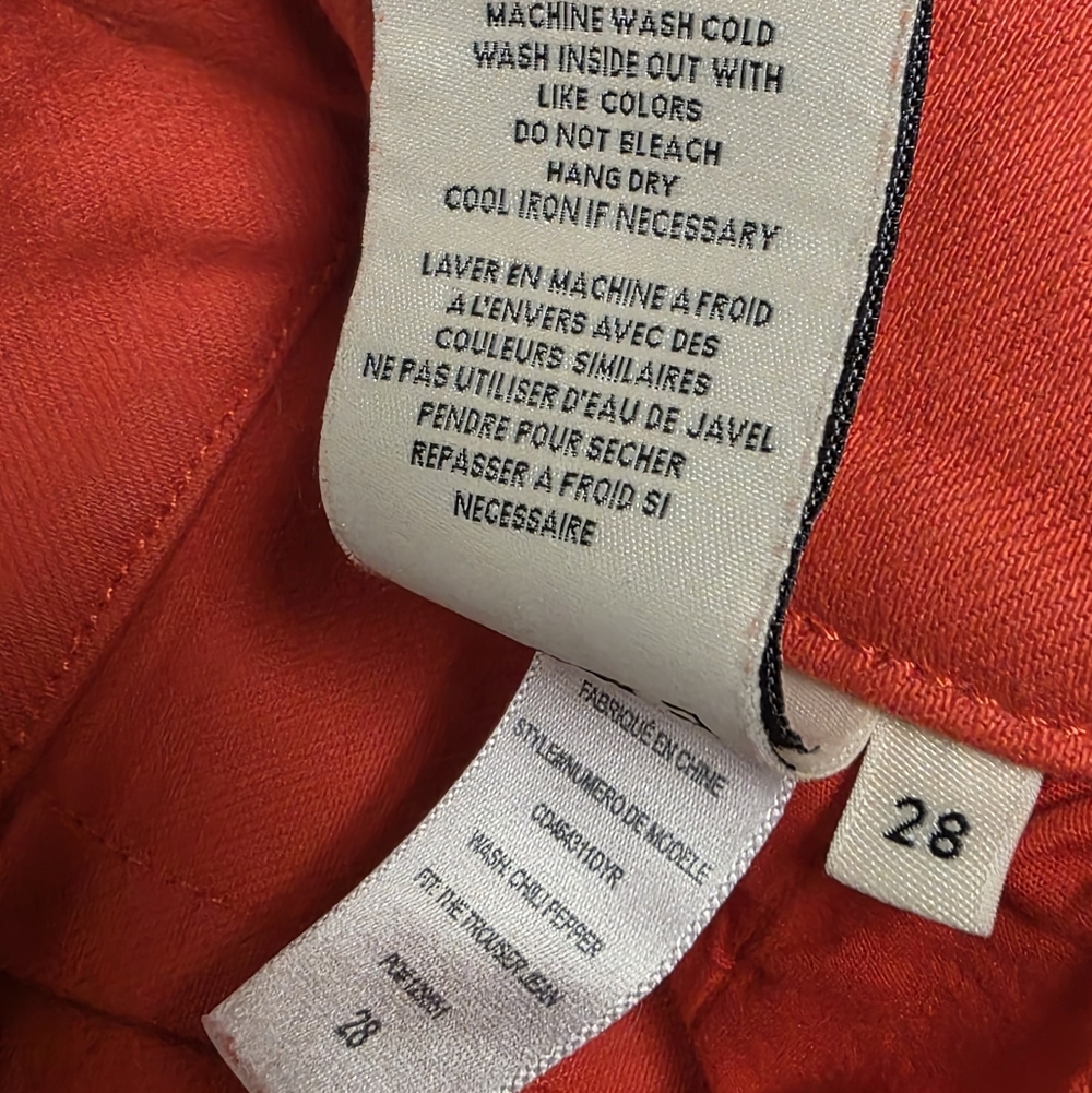 Alice + Olivia Red High-Waist Flare Jeans - Picture 8 of 15